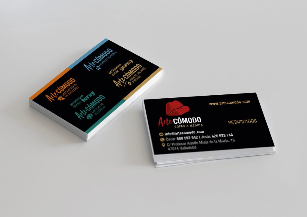Arte Cómodo - Diseño de marca tarjetas