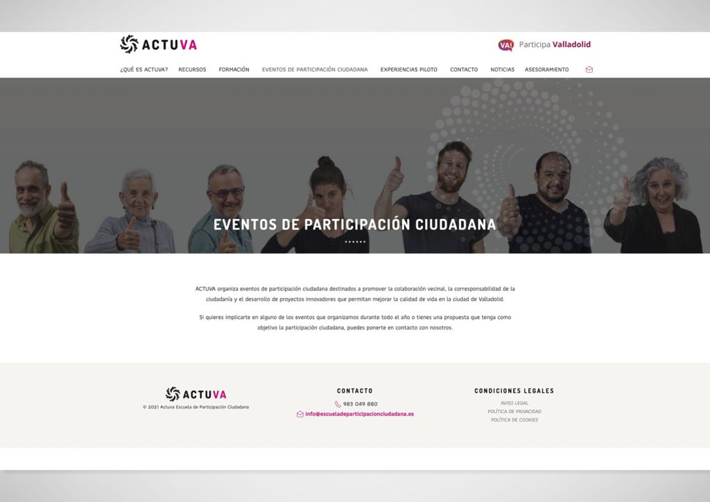 Diseño y desarrollo de página para el organismo del Ayuntamiento de Valladolid