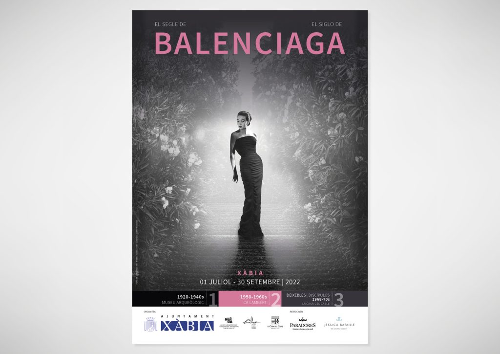 Diseño de cartel para la exposición El siglo de Balenciaga, de 2022