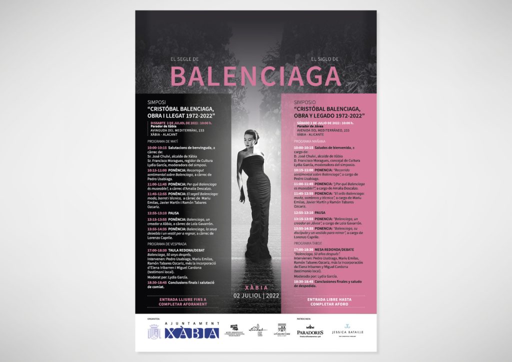 Diseño de cartel para la exposición El siglo de Balenciaga, de 2022