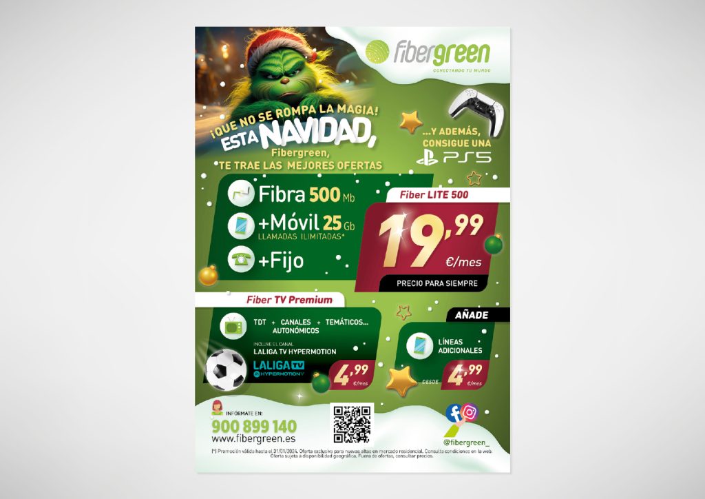 Flyer de las promociones de invierno de Fibergreen
