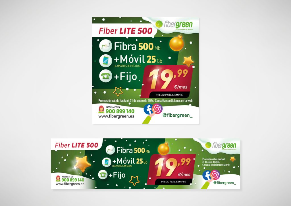 Imagen para Instagram y slide para web de Fibergreen