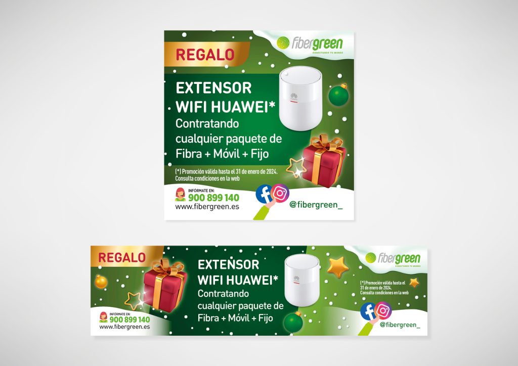 Imagen para Instagram y slide para web de Fibergreen