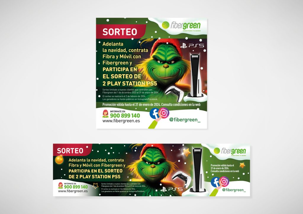 Imagen para Instagram y slide para web de Fibergreen