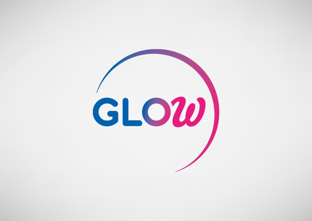 Logo diseñado para la imagen corporativa de Glow Visual Estudio