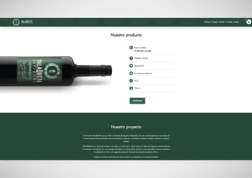 Web diseñada para la marca de vermú 