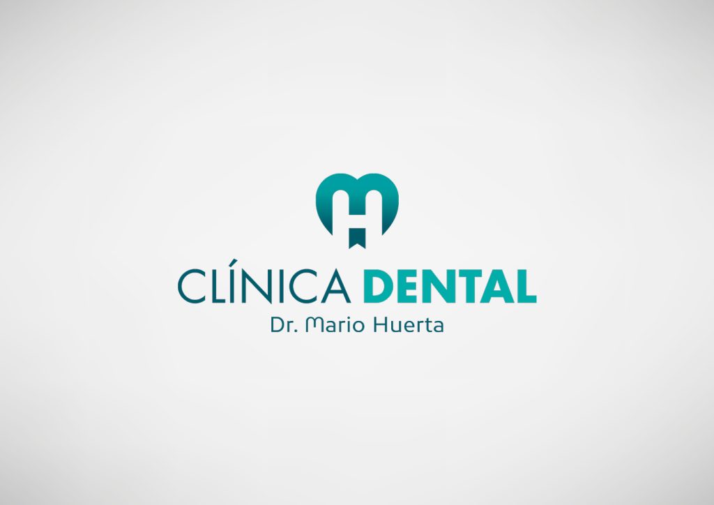 Logo diseñado para la imagen corporativa de la clínica dental Mario Huerta