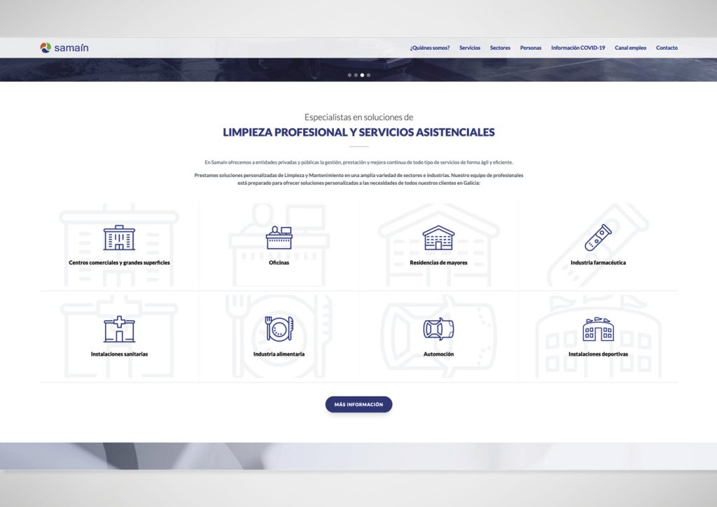 Diseño realizado para la web de Samaín
