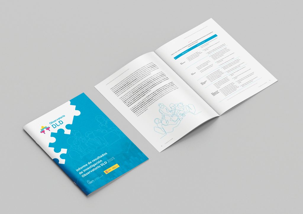 Portada y muestra del interior del informe de resultados de investigación del Observatorio DLD