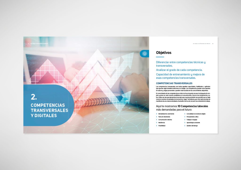 Muestra del interior del manual, diseñado para la fundación