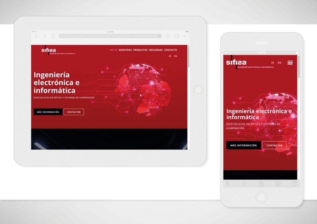 Página web de Sifisa en smartphone y tablet