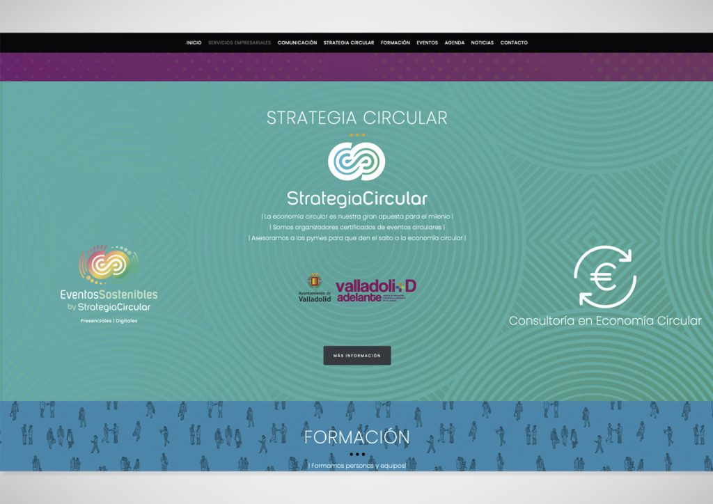 Página web diseñada y desarrollada para Strategia Infinita