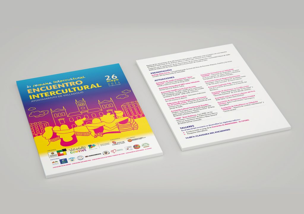 Flyers Semana Intercultural de Valladolid 2024