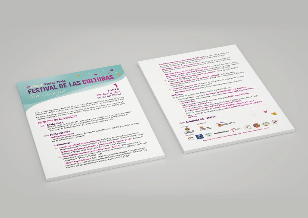 Flyers Semana Intercultural de Valladolid 2025